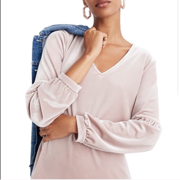 Madewell | velvet blush pink dress - Picture 14 of 14